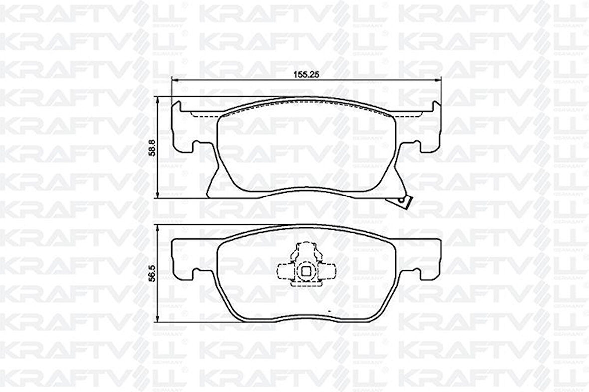 Opel On Fren Balatası Astra K (cap 276) - Kraftvoll 07010097