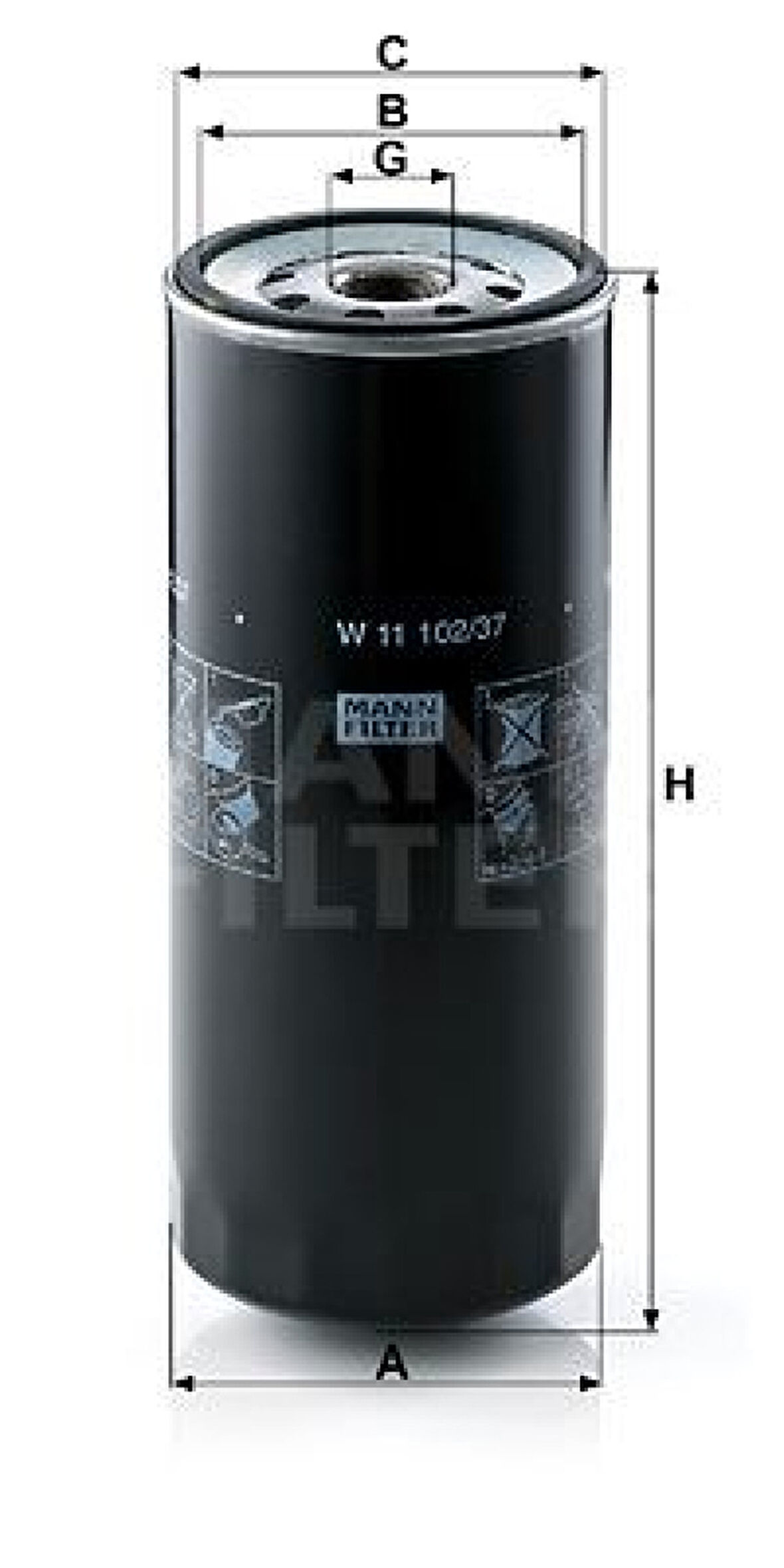 Scanıa Truck Yag Filtresi Scanıa 4-Seri 94/114/124/144 96>08 P.g.r.t.-Seri 04> İrizar 06> - Mann W11102/37