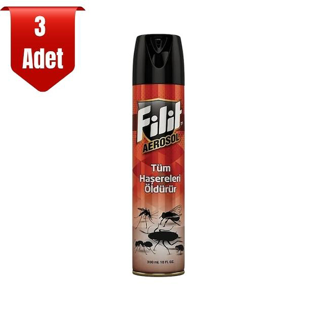 Filit Aerosol Hamamböceği Ve Karasineklere Karşı Etkili Çözüm 300 Ml x 3 Adet