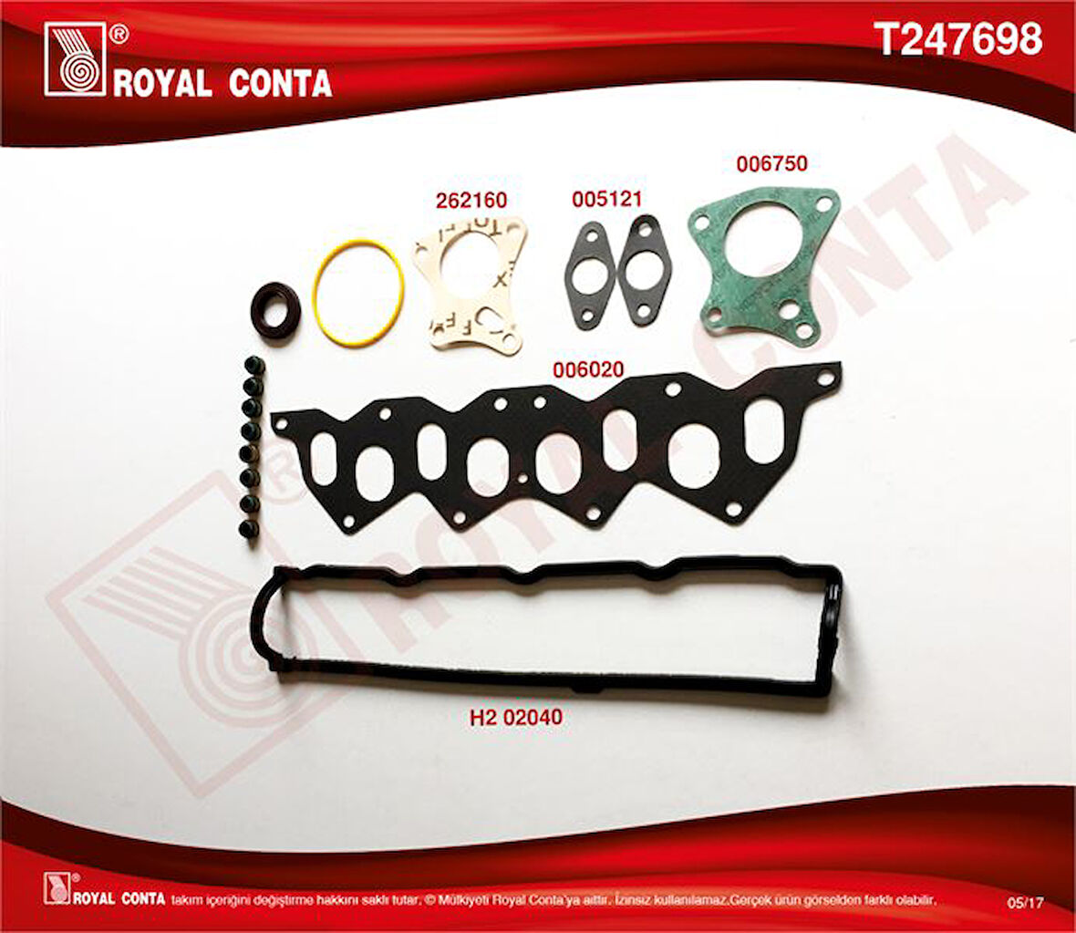 Renault Ust Takım Contası R19 D Express Clio Megane Skt Kece - Royal T247698