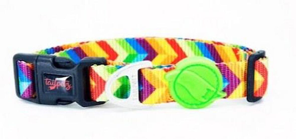 TAILPETZ RAINBOW COLLAR XSMALL BOYUN TASMASI
