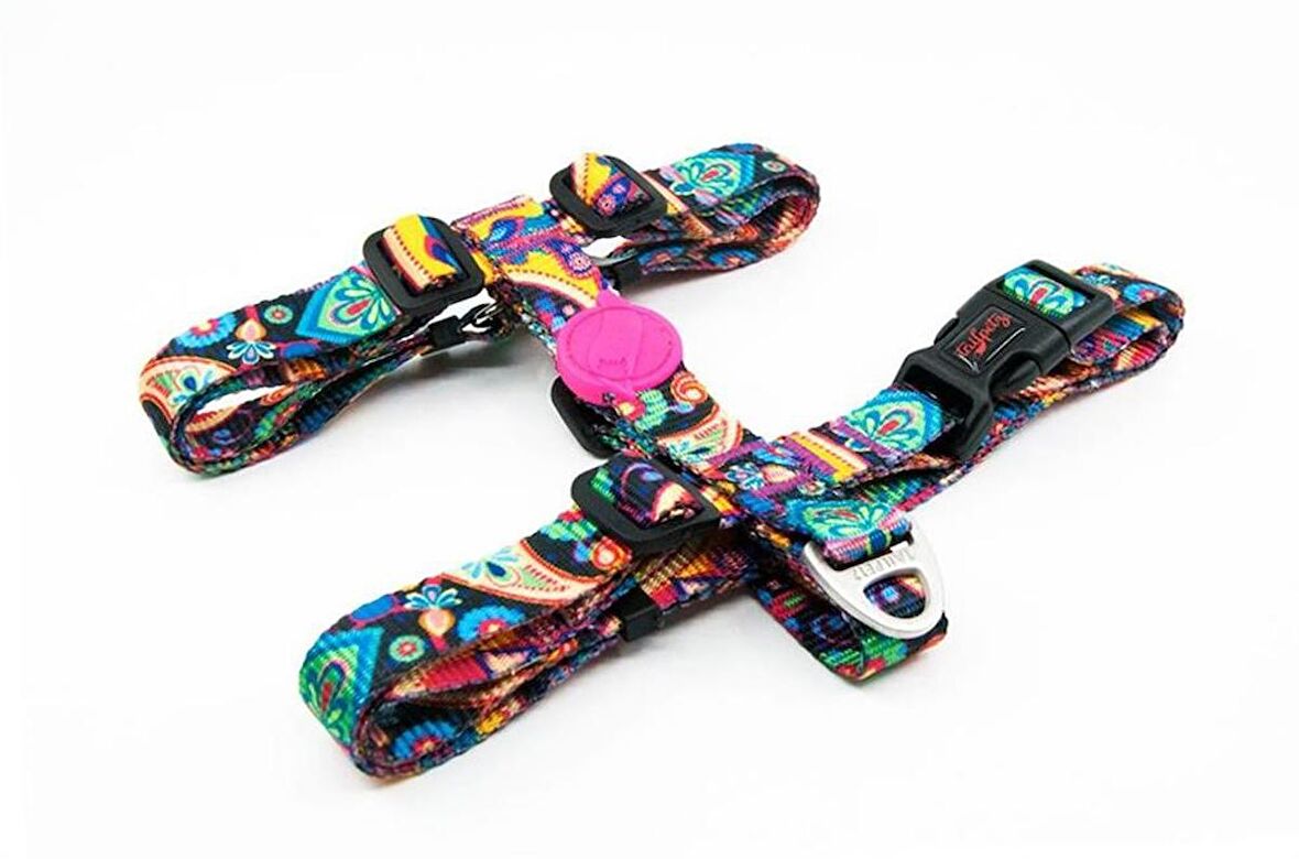 Tailpetz H-Harness Paisley Küçük Irk Köpek Göğüs Tasması Small
