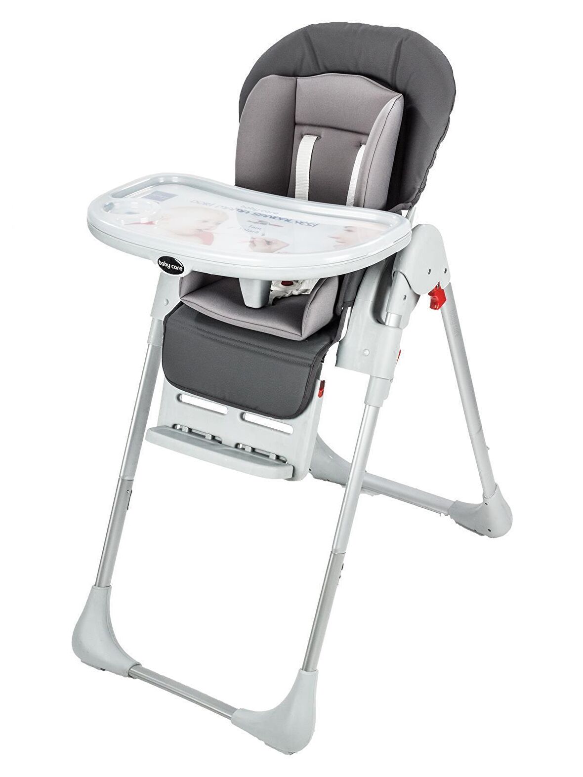 Baby Care Bc-511 Flex Katlanır Portatif Mama Sandalyesi Gri 