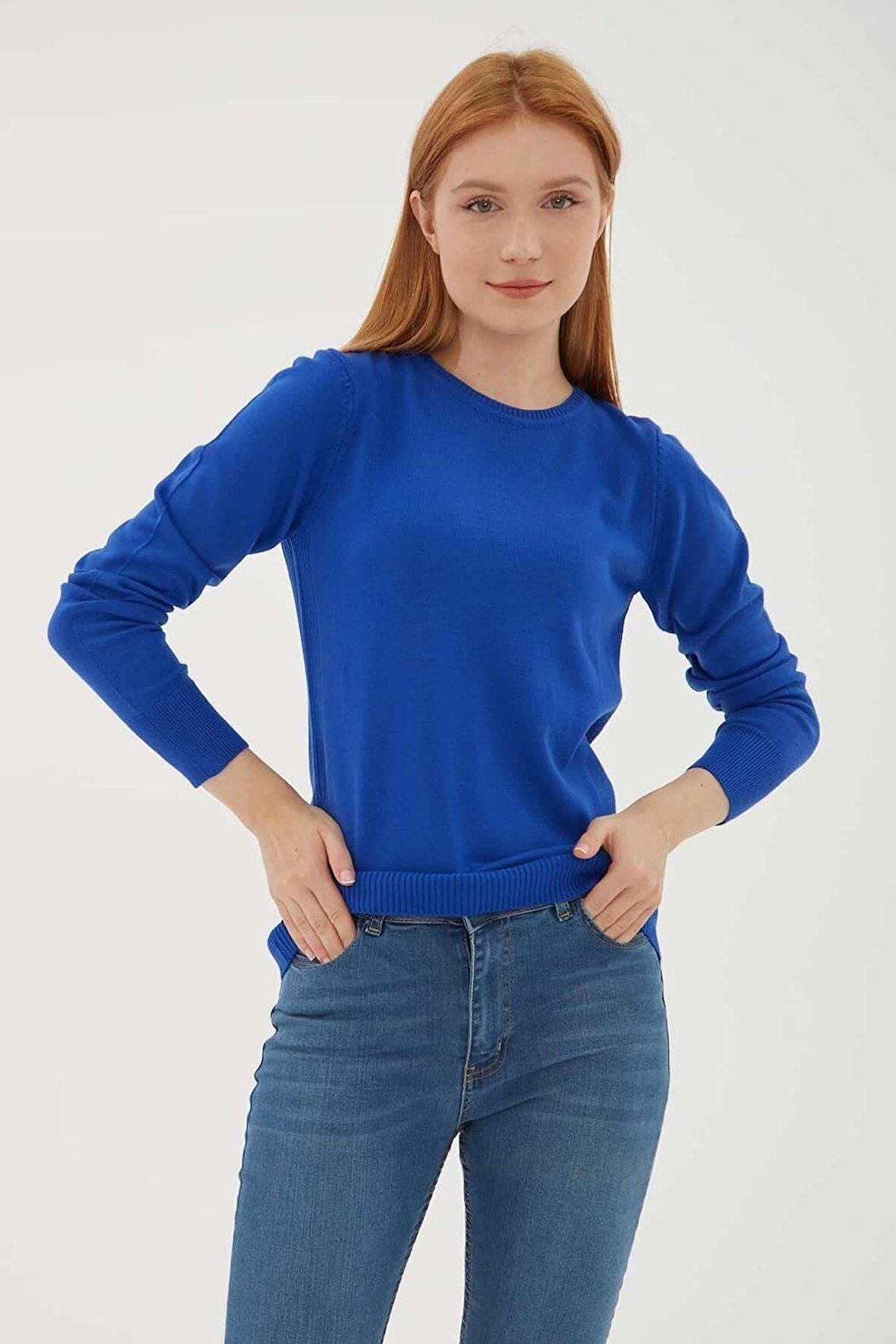 FASHION FRIENDS KADIN BİSİKLET YAKA KAZAK 24K0245K1