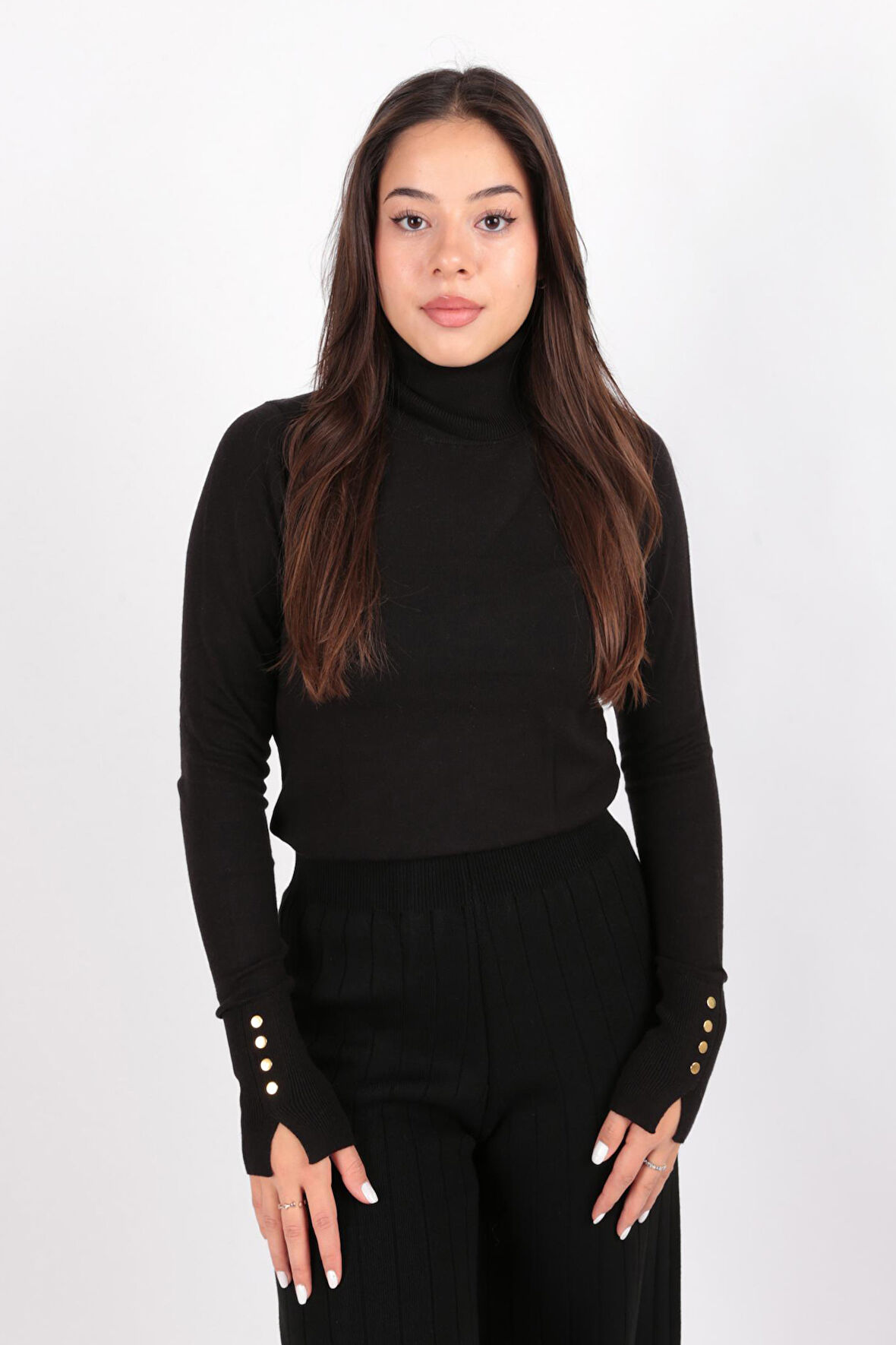 Fashion Friends 24K0024K1 Kadın Balıkçı Yaka Kazak