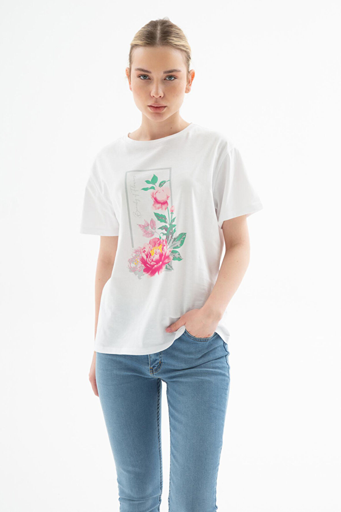 Fashion Friends 25Y0122K1 Kadın Baskılı T-Shirt