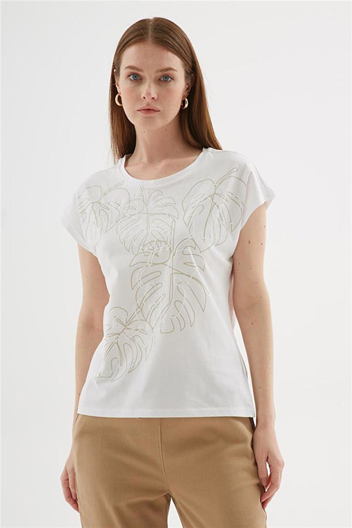 Fashion Friends 25Y0470K1 Kadın Baskılı Bluz