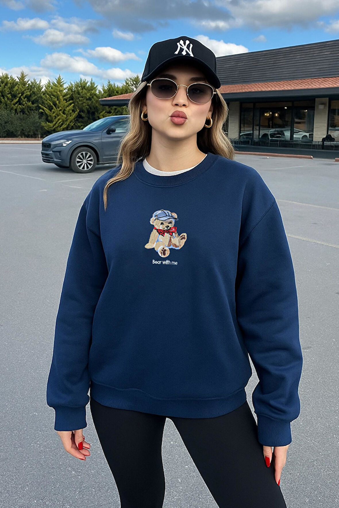 Fashion Friends 25K0244K1 Kadın Nakışlı Oversize Sweatshirt