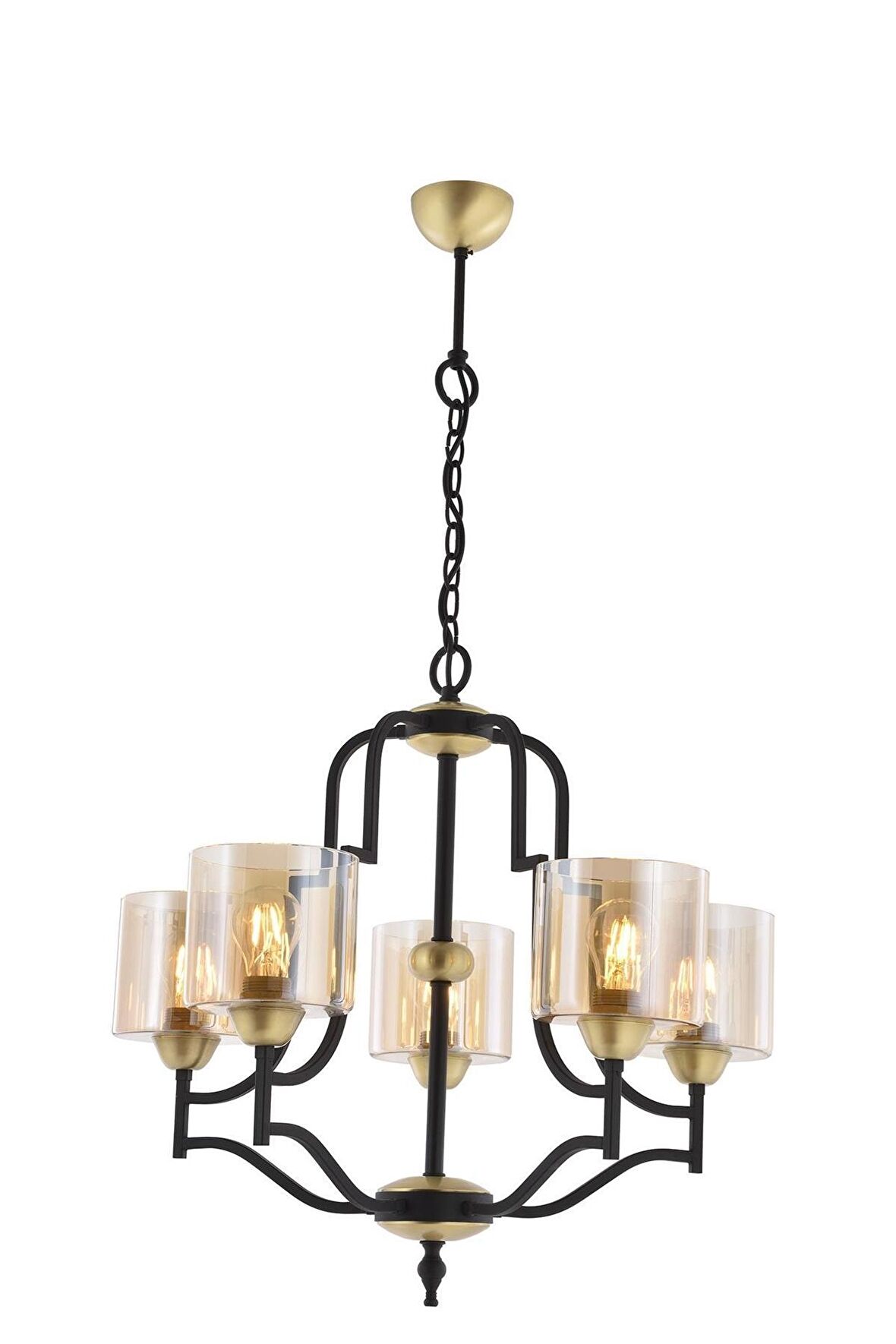 AVONNI AV-4162-5E Eskitme Kaplama Modern Avize E27 Metal Cam 62cm