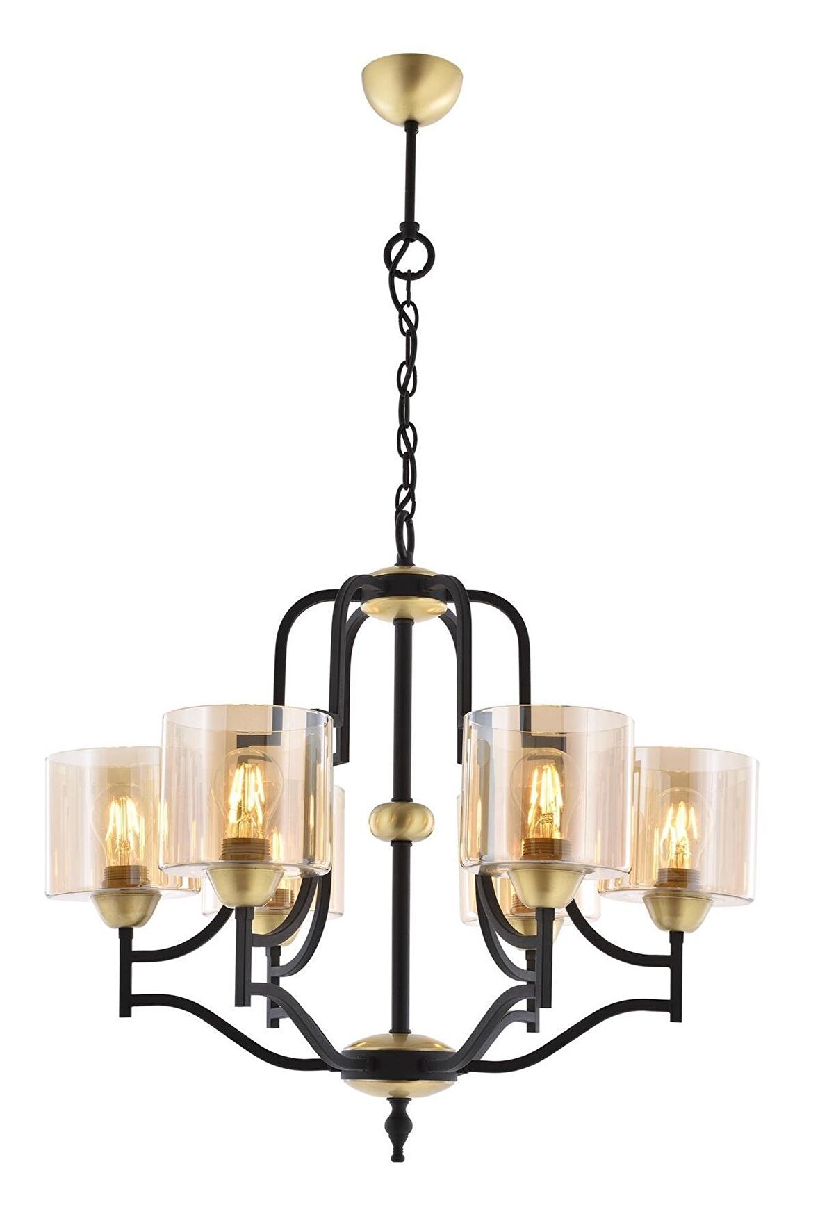 AVONNI AV-4162-6E Eskitme Kaplama Modern Avize E27 Metal Cam 62cm