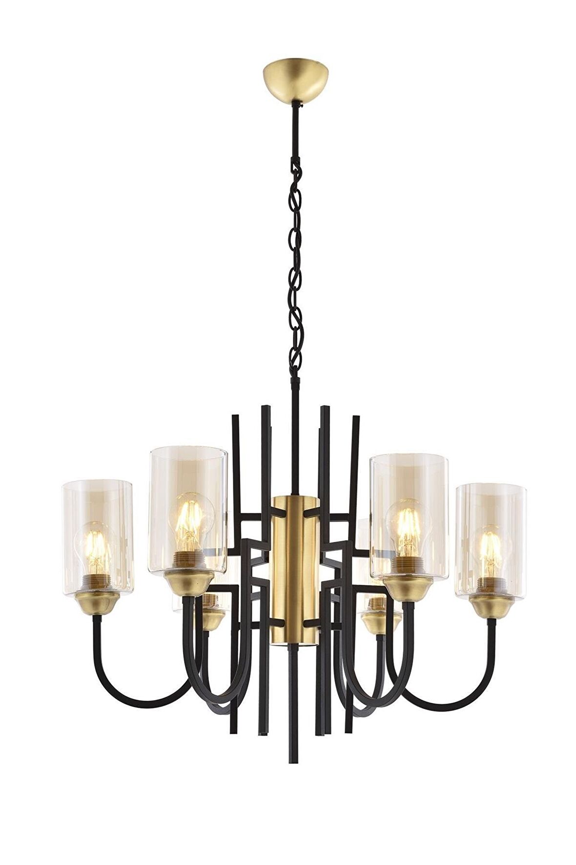 AVONNI AV-4163-6E Eskitme Kaplama Modern Avize E27 Metal Cam 62cm