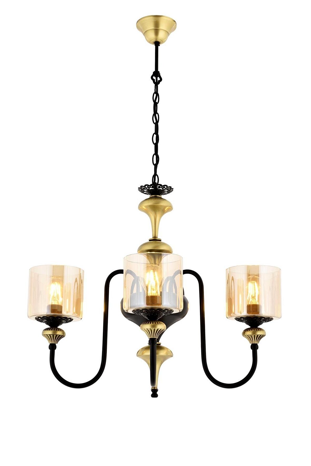 AVONNI AV-4161-3E Eskitme Kaplama Modern Avize E27 Metal Cam 62cm
