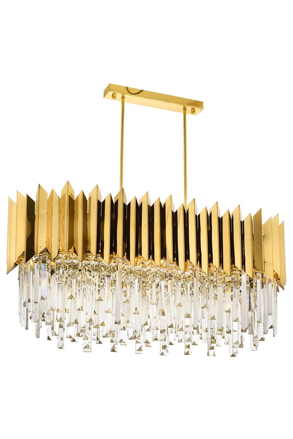 AVONNI AV-60101-S85X40 Sarı Kaplama Modern Avize E27 Metal Kristal 85x40cm