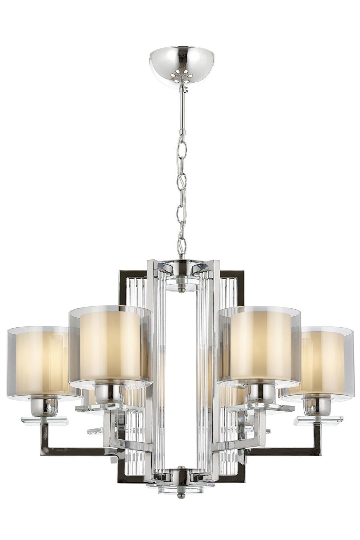 AVONNI AV-60190-6K Krom Kaplama Modern Avize E27 Metal Cam 70cm