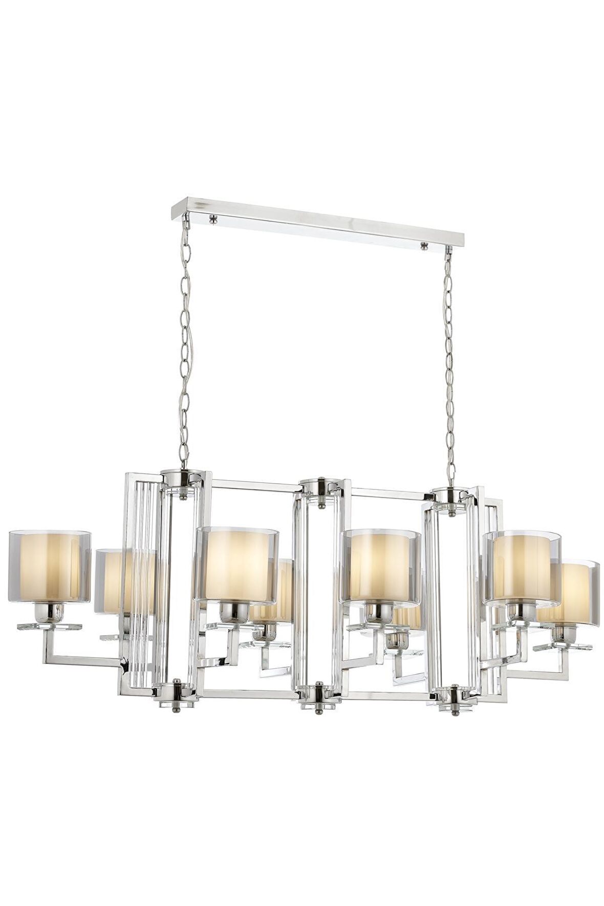 AVONNI AV-60190-8K-YM Krom Kaplama Modern Avize E27 Metal Cam 110x60cm