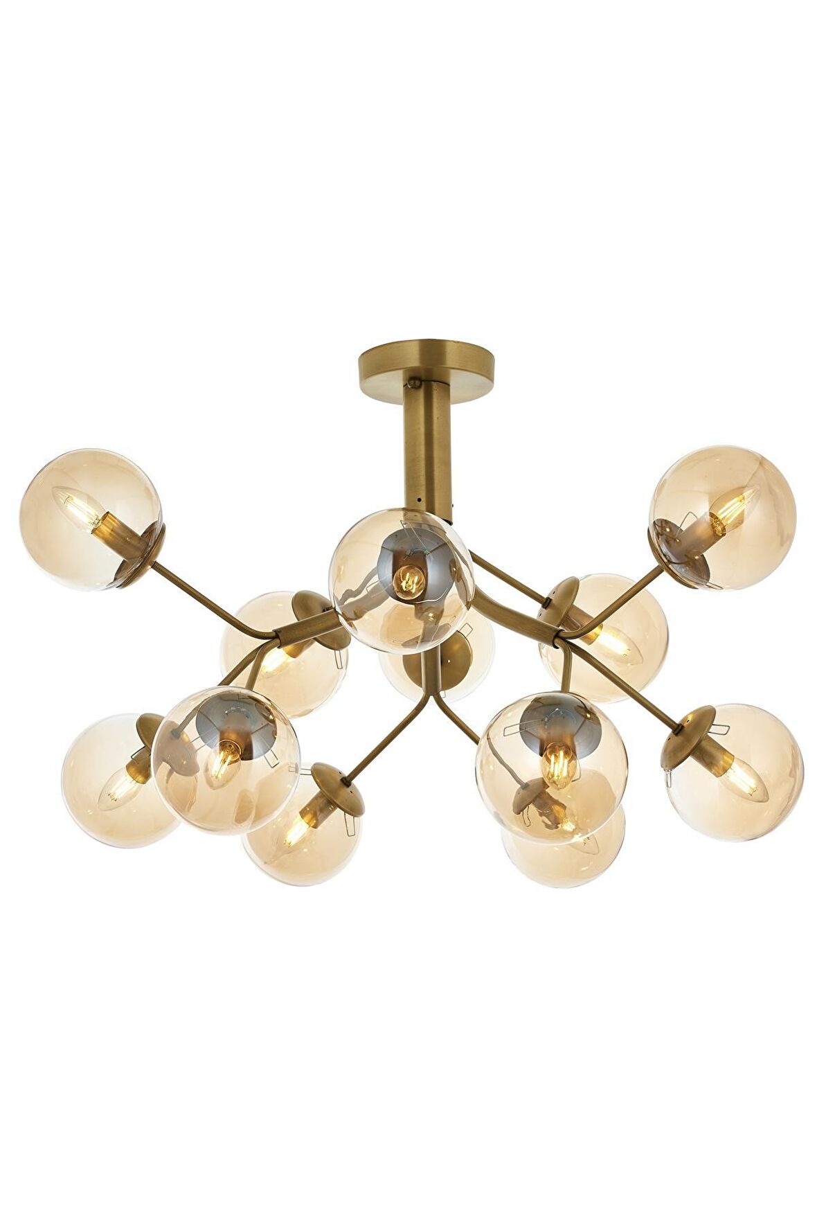 AVONNI AV-60191-12E Eskitme Kaplama Modern Avize E14 Metal Cam 80cm