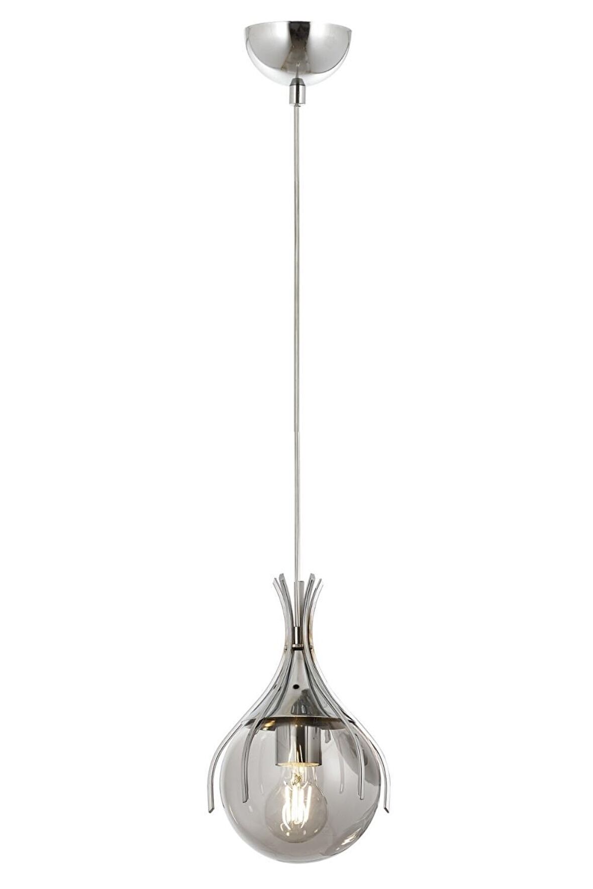 AVONNI AV-60161-1K Krom Kaplama Modern Avize E27 Metal Cam 13cm