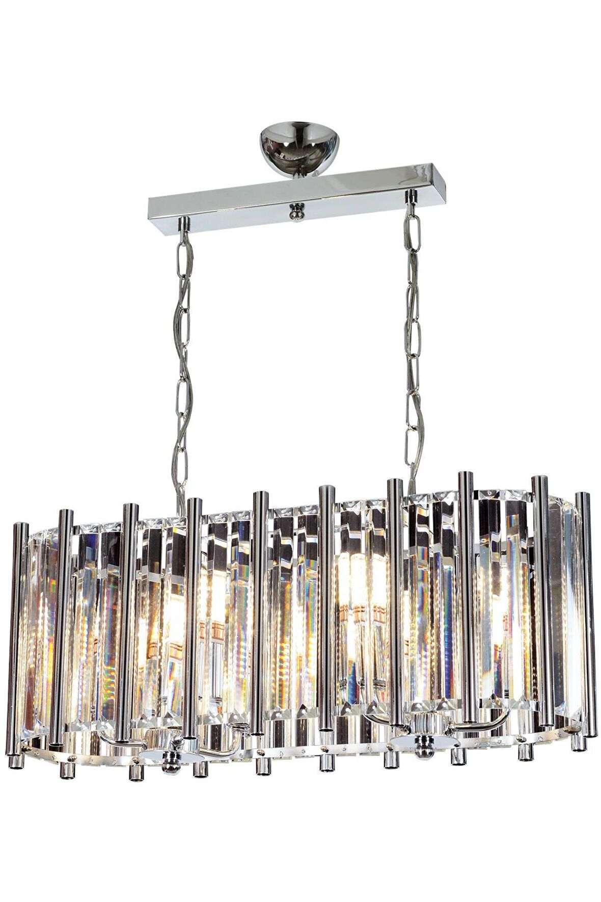 AVONNI AV-65222-YM-K Krom Kaplama Modern Avize E14 Metal Kristal 65x22cm
