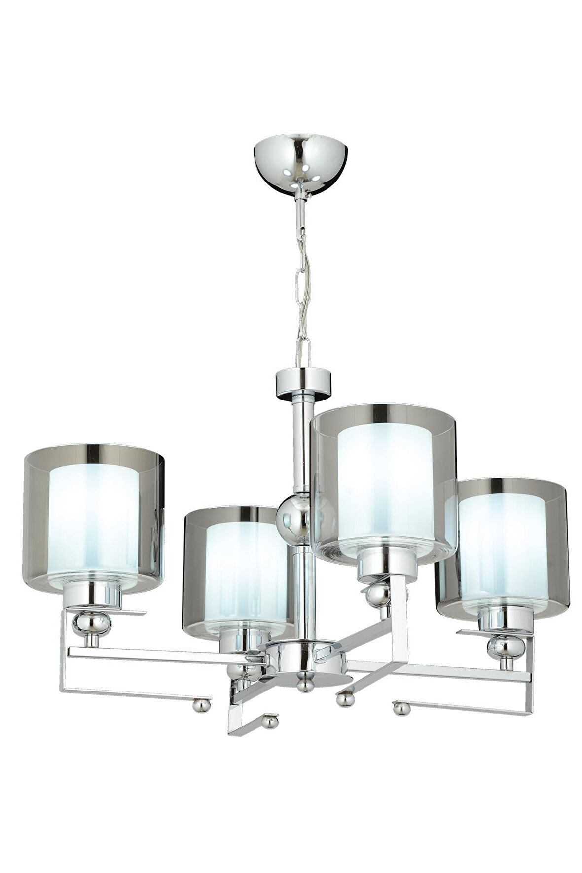 AVONNI AV-65227-4K Krom Kaplama Modern Avize E27 Metal Cam 58cm