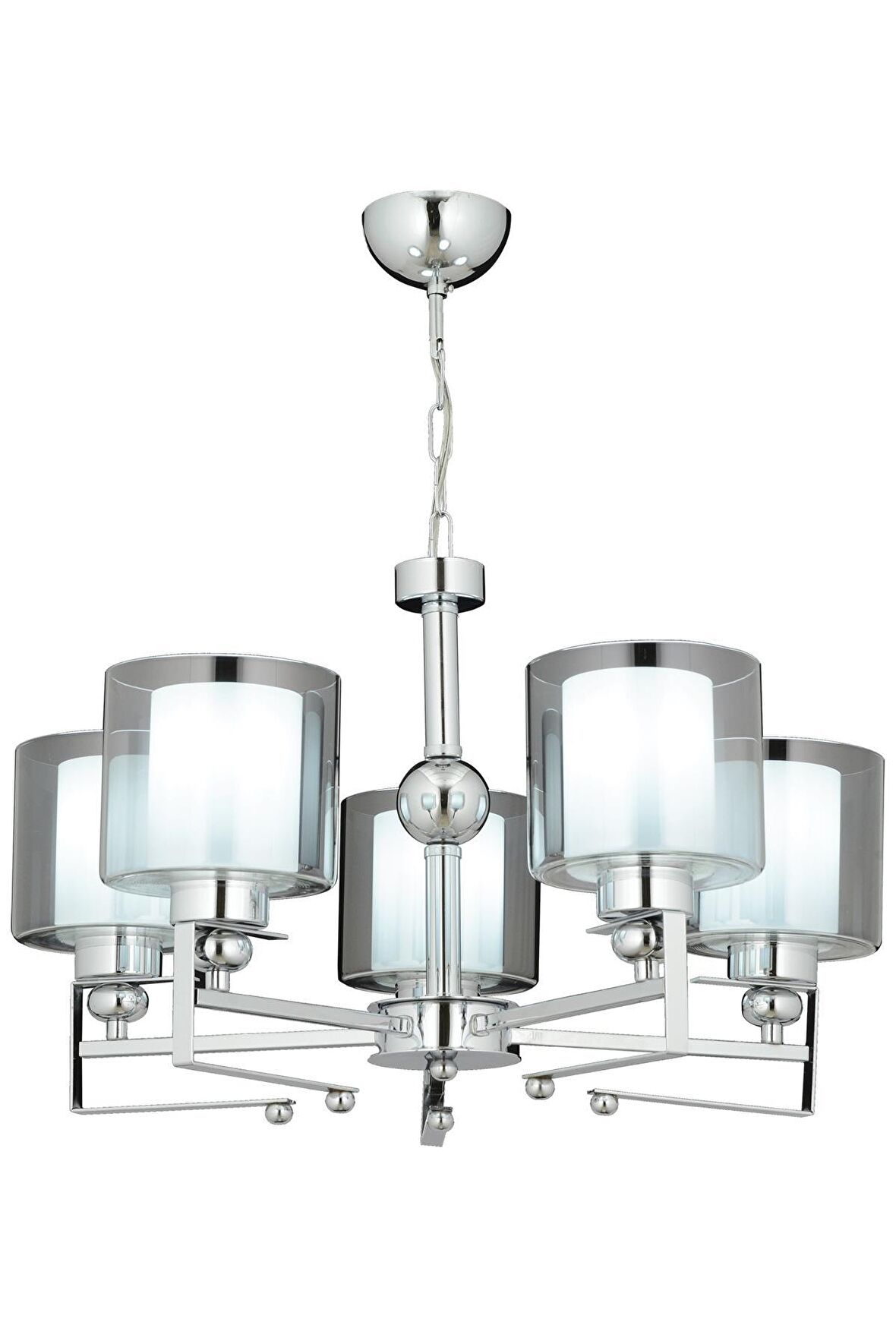AVONNI AV-65227-5K Krom Kaplama Modern Avize E27 Metal Cam 58cm