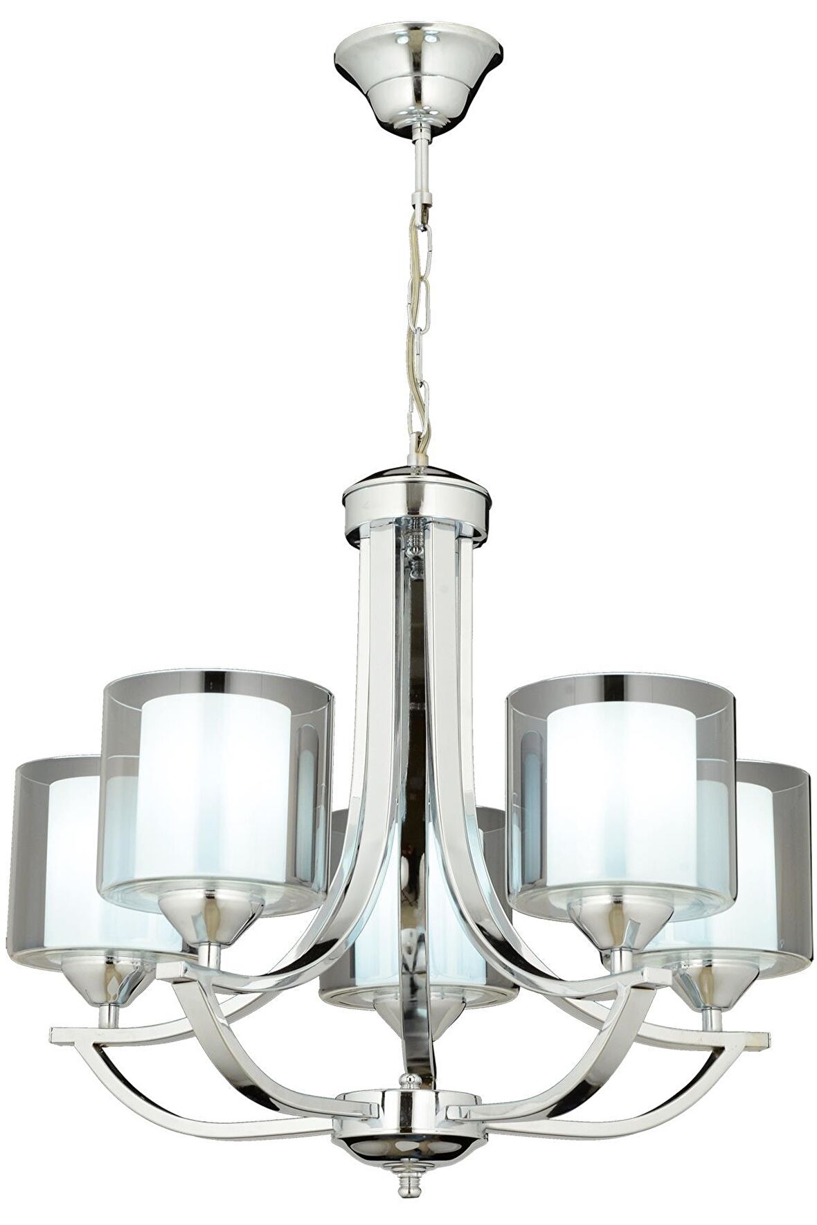 AVONNI AV-65228-5K Krom Kaplama Modern Avize E27 Metal Cam 55cm