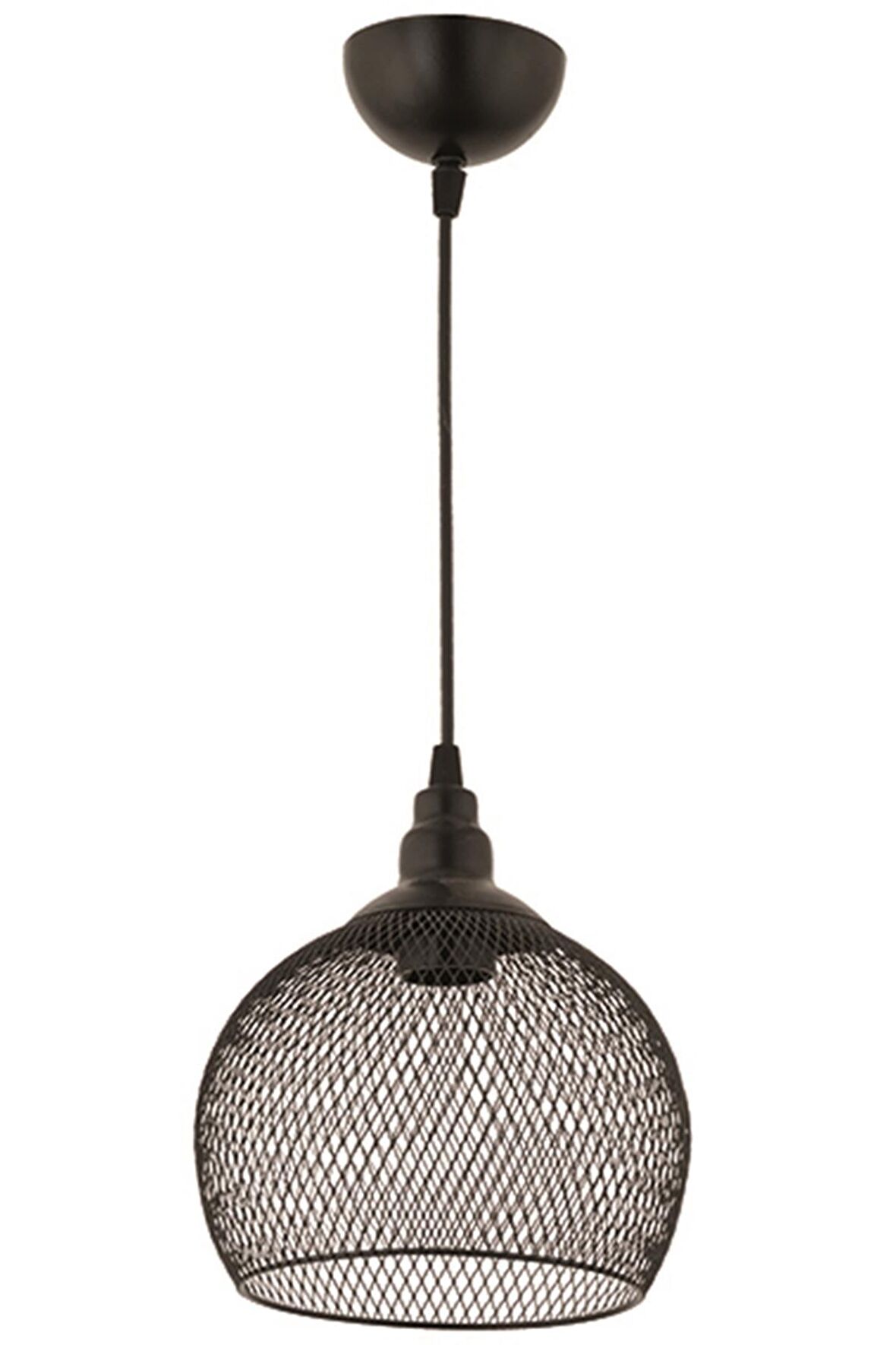 AVONNI AV-65242-1BSY Siyah Boyalı Modern Avize E27 Metal Telli 21cm
