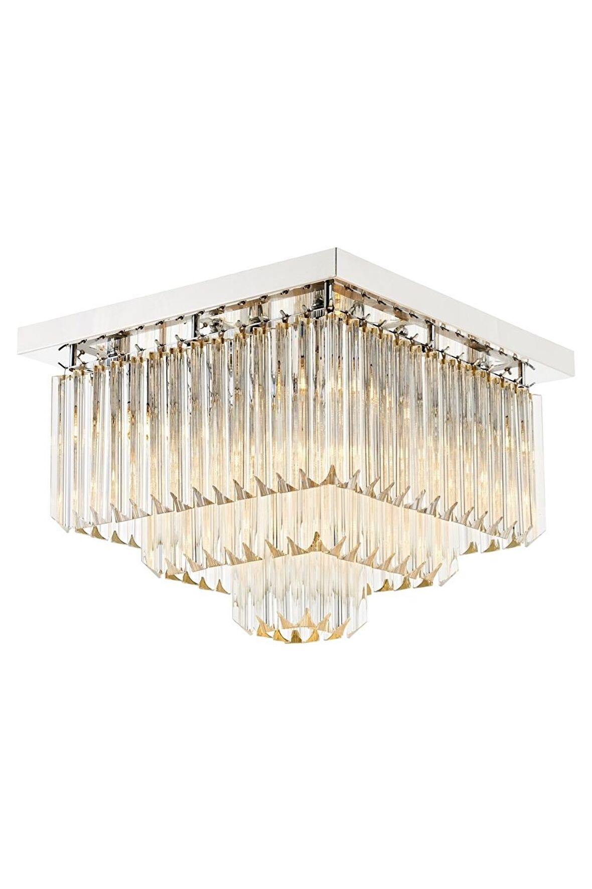 AVONNI AR-60298-K50X50 Krom Kaplama Klasik Avize E14 Metal Kristal 50x50cm