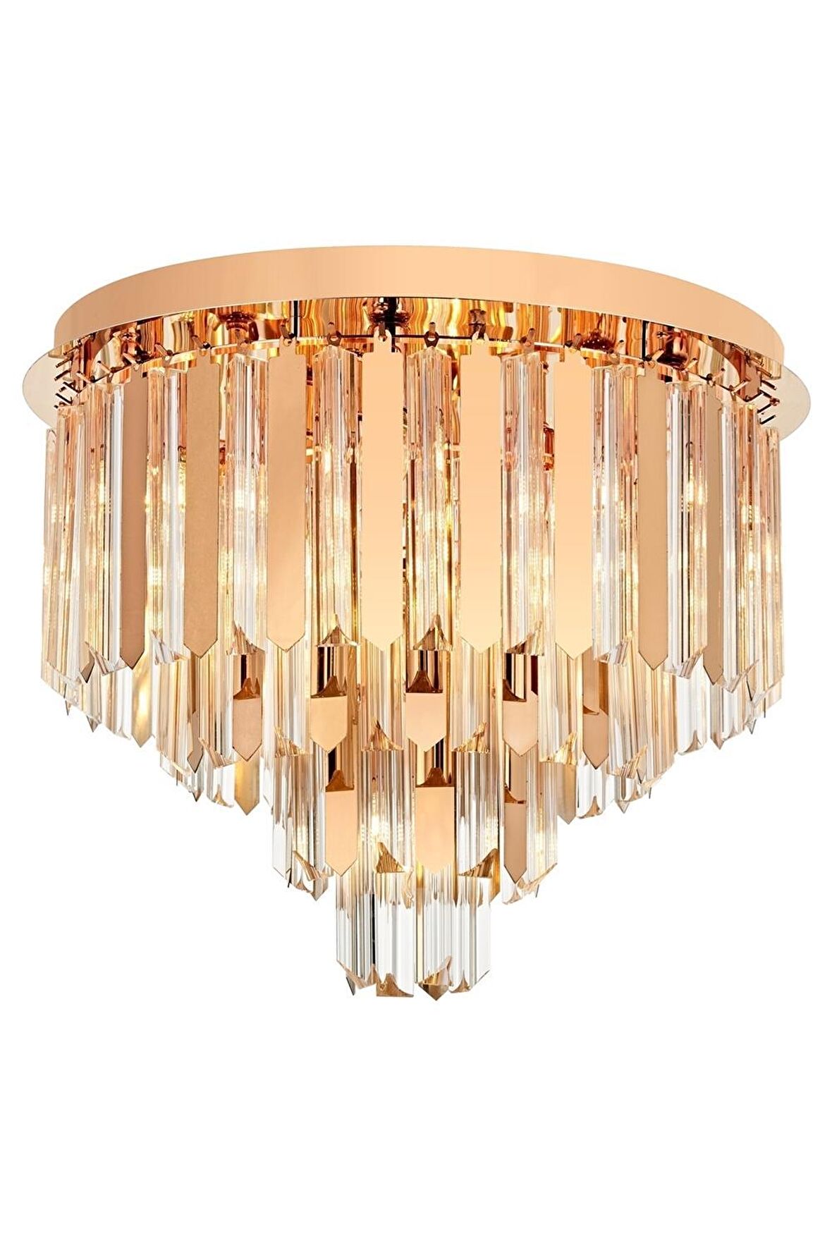 AVONNI AR-60299-S60 Sarı Kaplama Klasik Avize E14 Metal Kristal 60cm