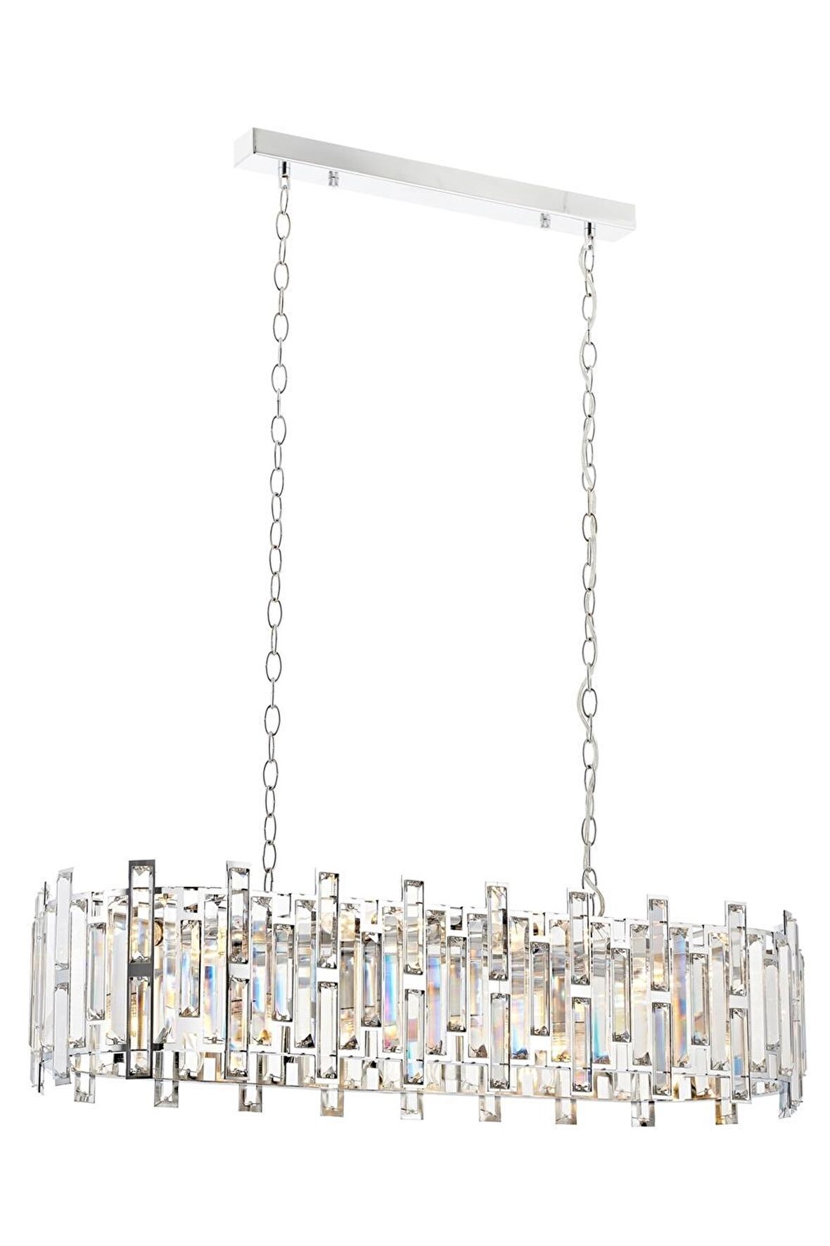 AVONNI AV-60303-K30X90 Krom Kaplama Klasik Avize E14 Metal Kristal 90x30cm