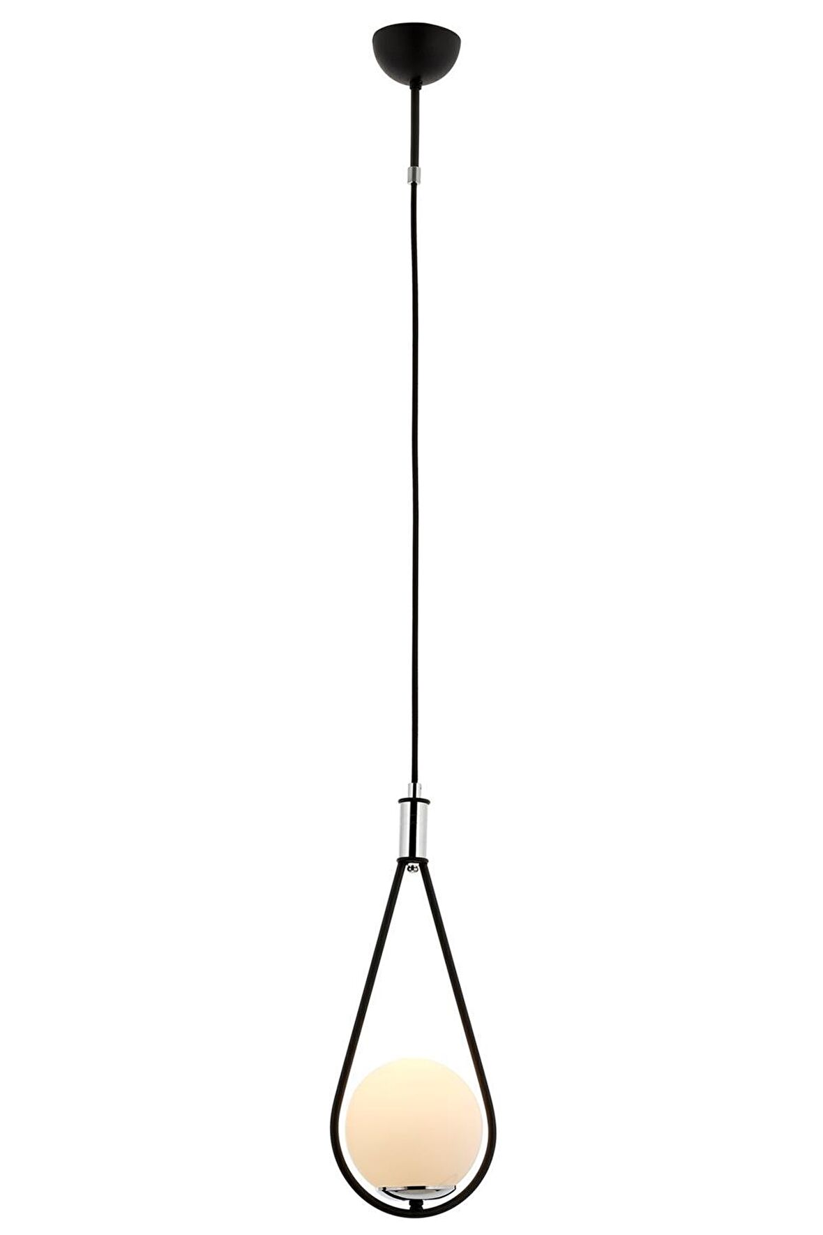 AVONNI AV-60312-1BSY Siyah Boyalı Modern Avize G9 Metal Cam 20cm