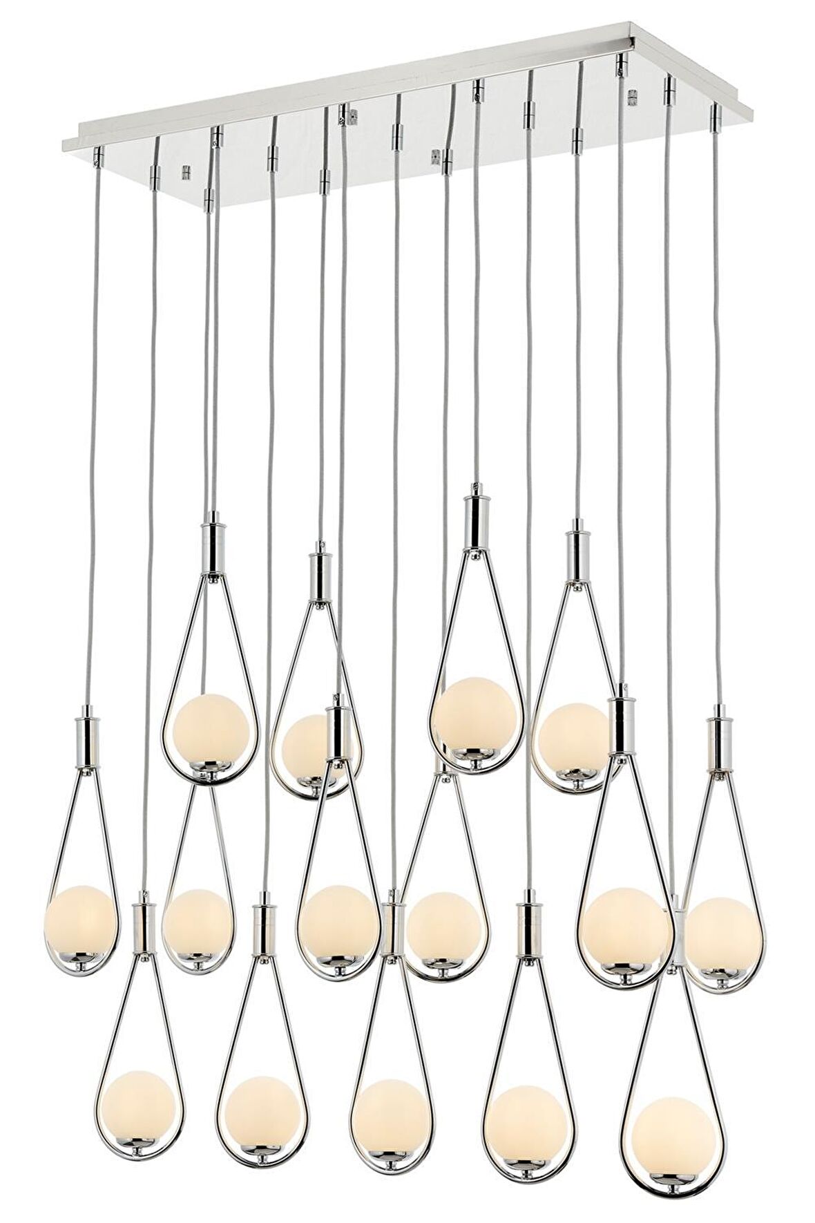 AVONNI AV-60312-K30X85 Krom Kaplama Modern Avize G9 Metal Cam 85x35cm