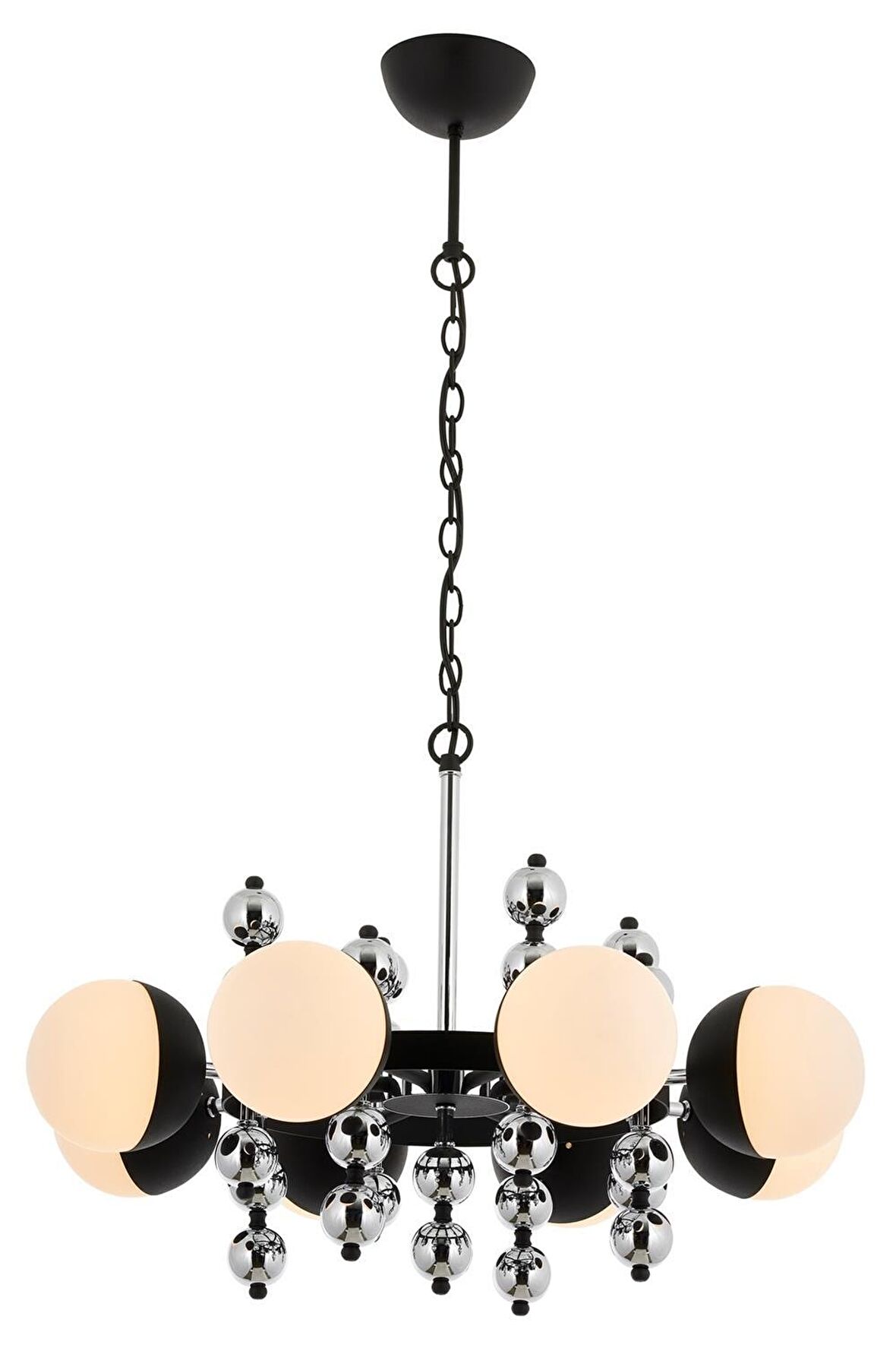 AVONNI AV-60318-8K Krom Kaplama Modern Avize E27 Metal Cam 105cm