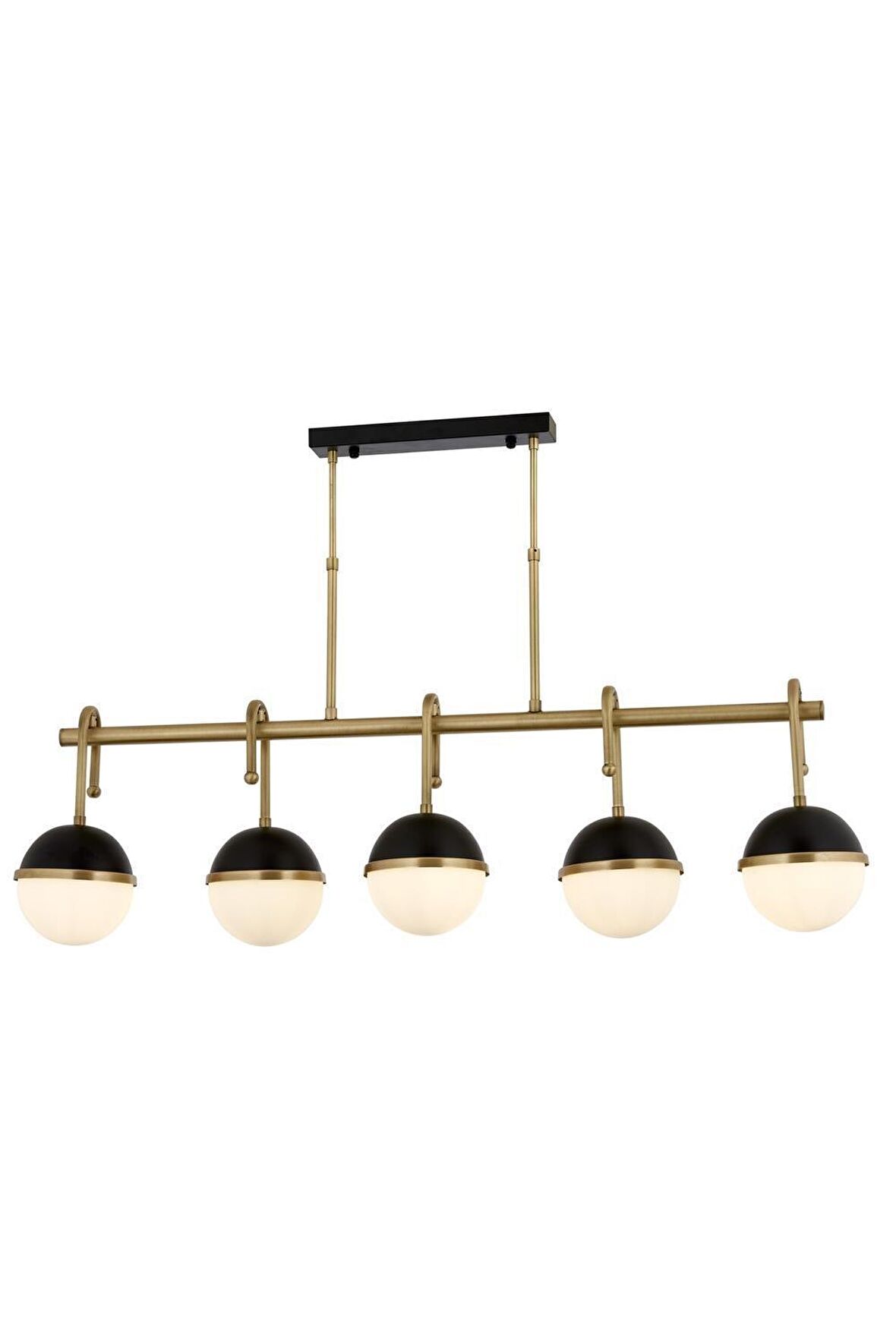 AVONNI AV-60387-5EY Siyah/Eskitme Boya/Kaplama Modern Avize E27 Metal Cam 100x15cm
