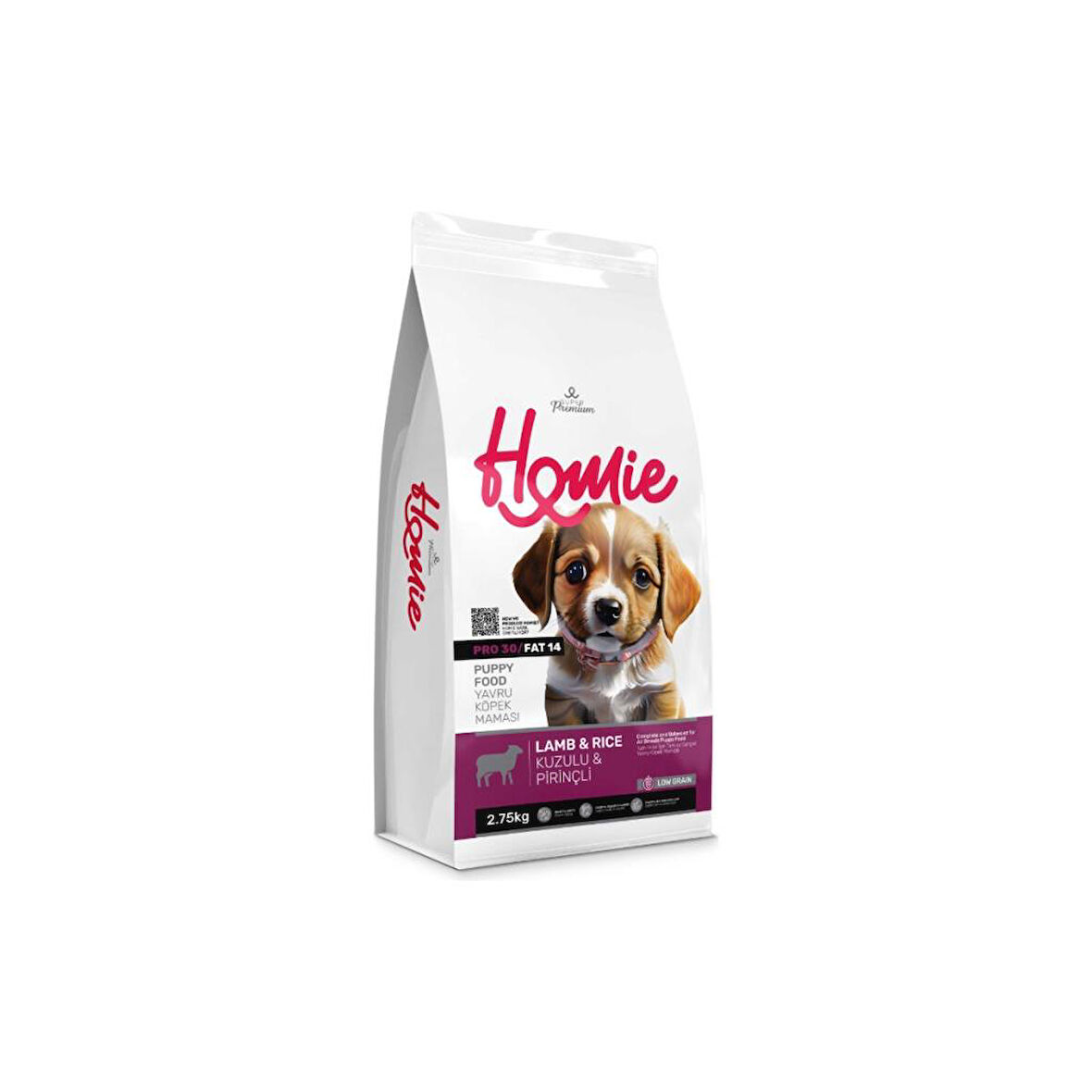 Homie Düşük Tahıllı Kuzulu ve Pirinçli Yavru Köpek Maması 2,75 Kg