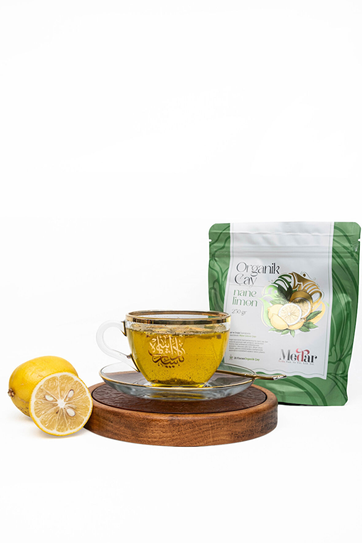 Gerçek Meyve Parçacıklı Organik Nane Limon Çayı 250 gr