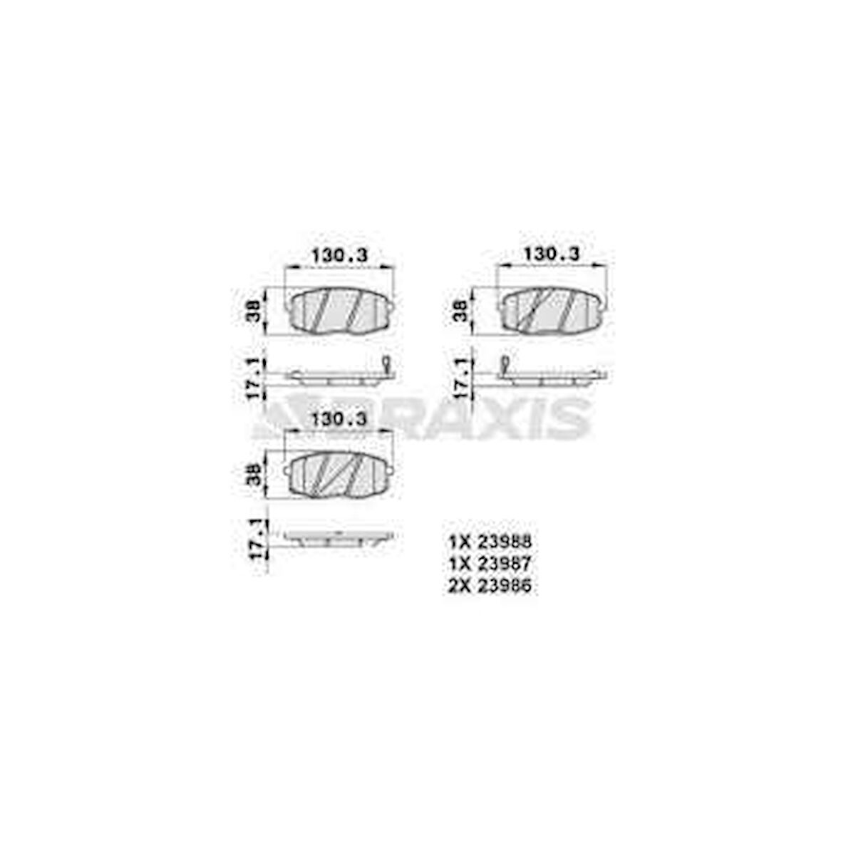 Kia Fren Balatası On Hyundaı İ30 07-12 Kia Ceed 07-12 Carens 02-06 (130*58*18) - Braxıs Ab0053