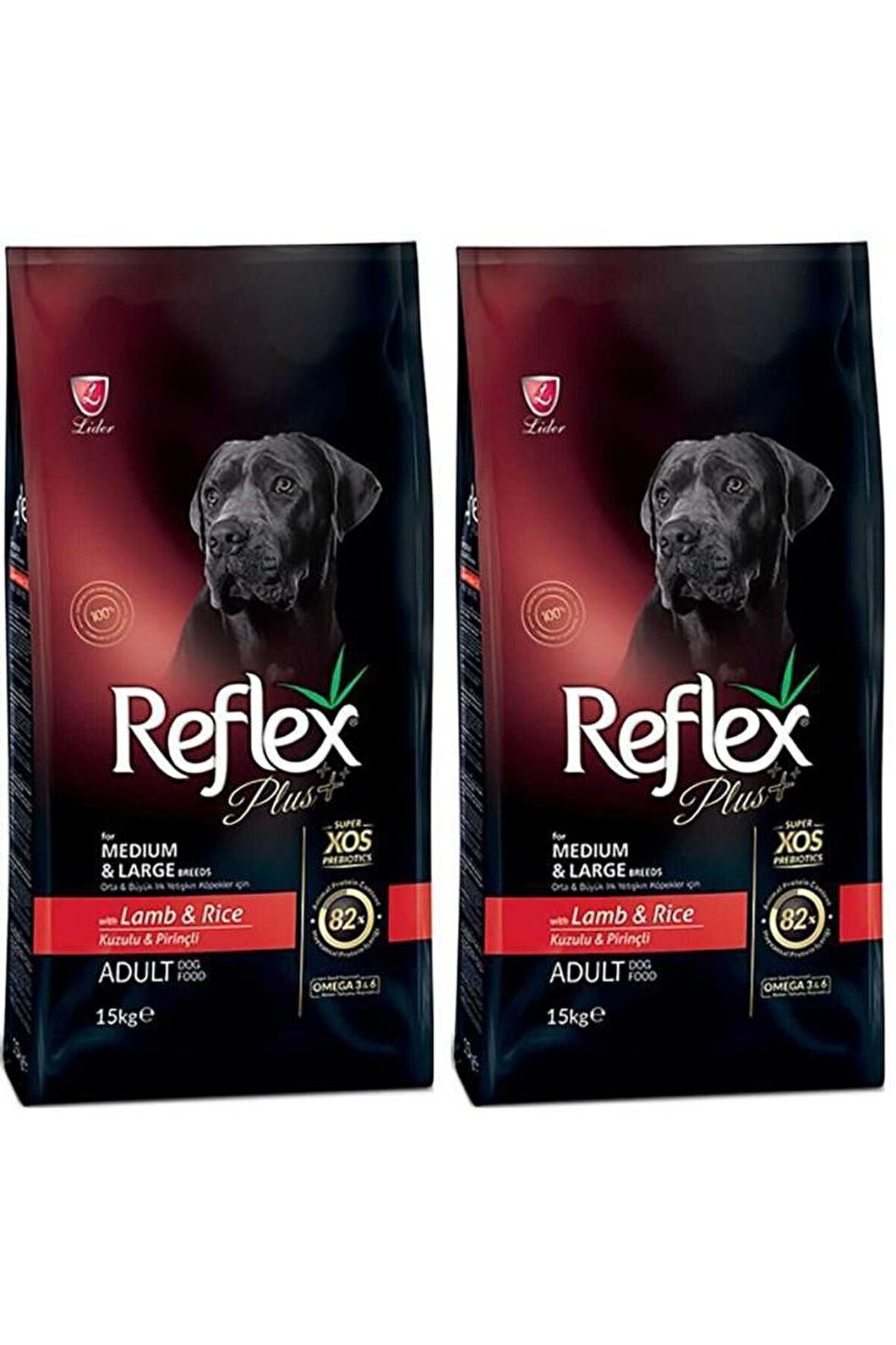 Reflex Plus Plus Kuzu Etli-Pirinçli Orta - Büyük Irk Yetişkin Kuru Köpek Maması 2x15 kg