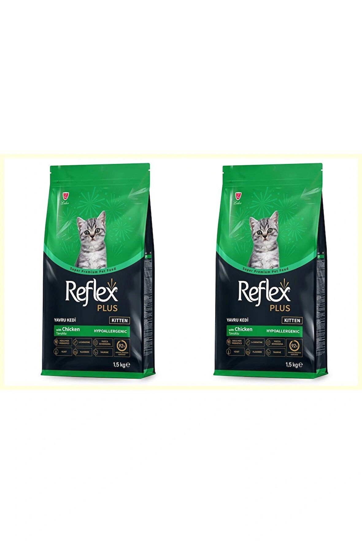 Reflex Plus Kitten Tavuklu Yavru Kedi Maması 1,5 Kg (2 ADET)