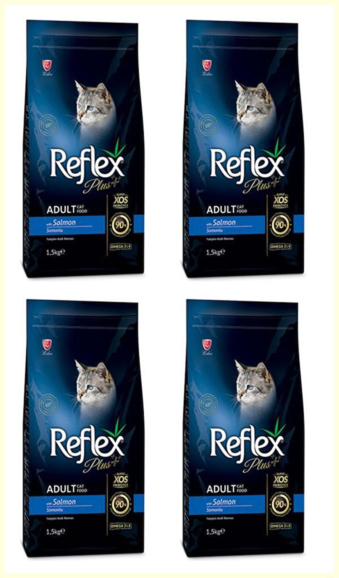Reflex Plus Somon Balıklı Yetişkin Kedi Maması 1,5 Kg*4 ADET
