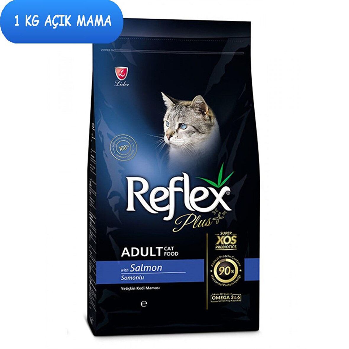 Reflex Plus Somonlu Yetişkin Kedi Maması 1 Kg AÇIK