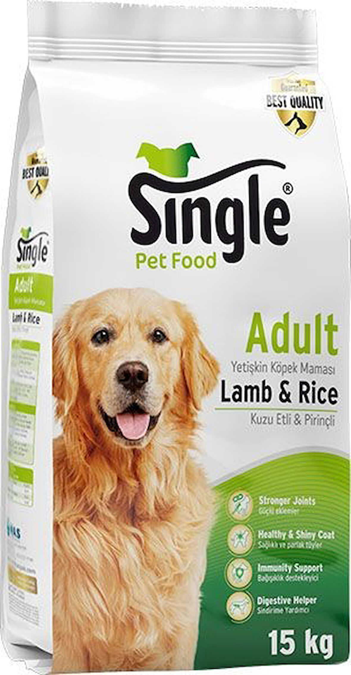 Single Kuzu Etli Köpek Maması 15 KG