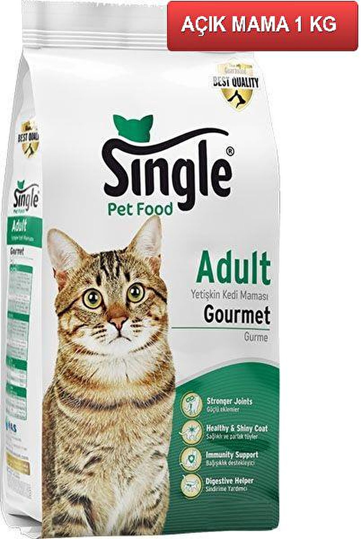 Single Yetişkin Gurme Kedi Maması 1 kg AÇIK