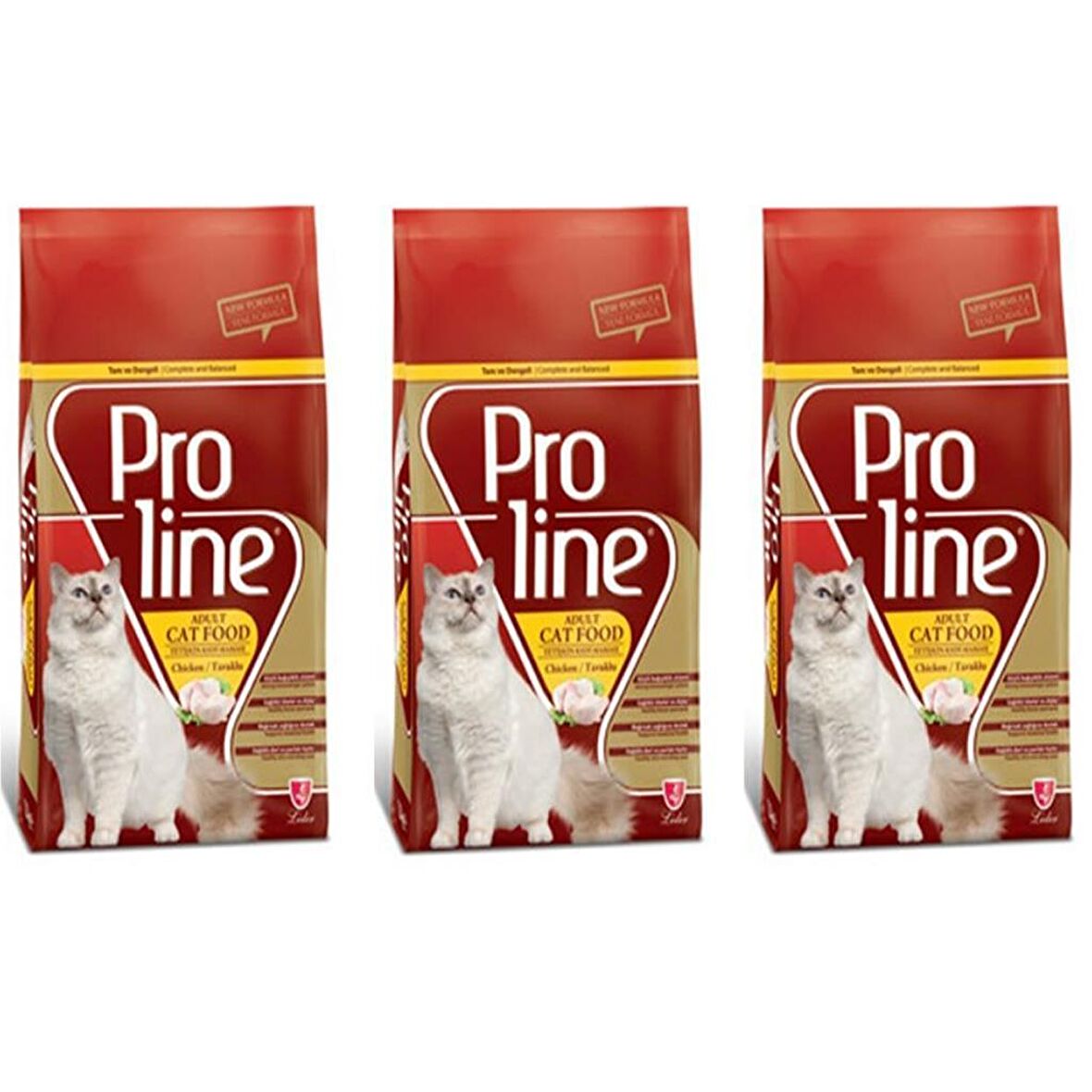 Pro Line Cat Adult Tavuklu Tavuklu Yetişkin Kedi Maması 1,5 Kg 3 Adet