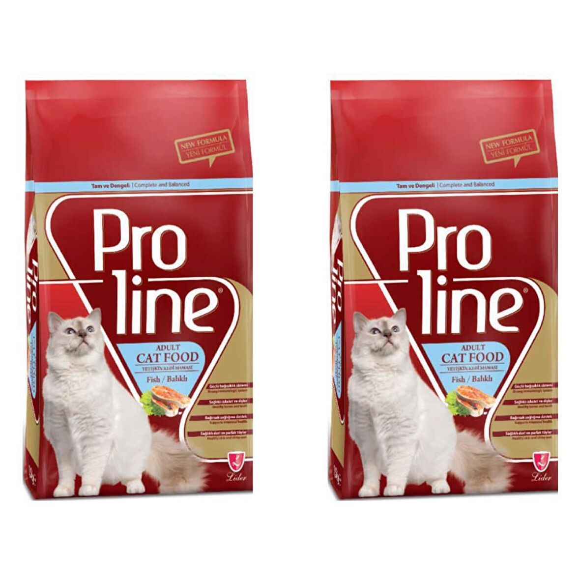 Prolıne Balıklı Yetişkin Kedi Maması 1,5 Kg 2 Adet