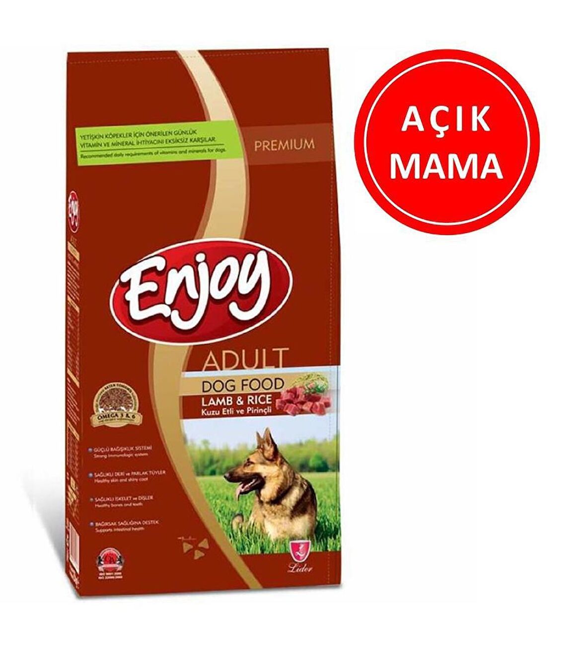 Enjoy Kuzu Etli Yetişkin Köpek Maması 1 Kg AÇIK