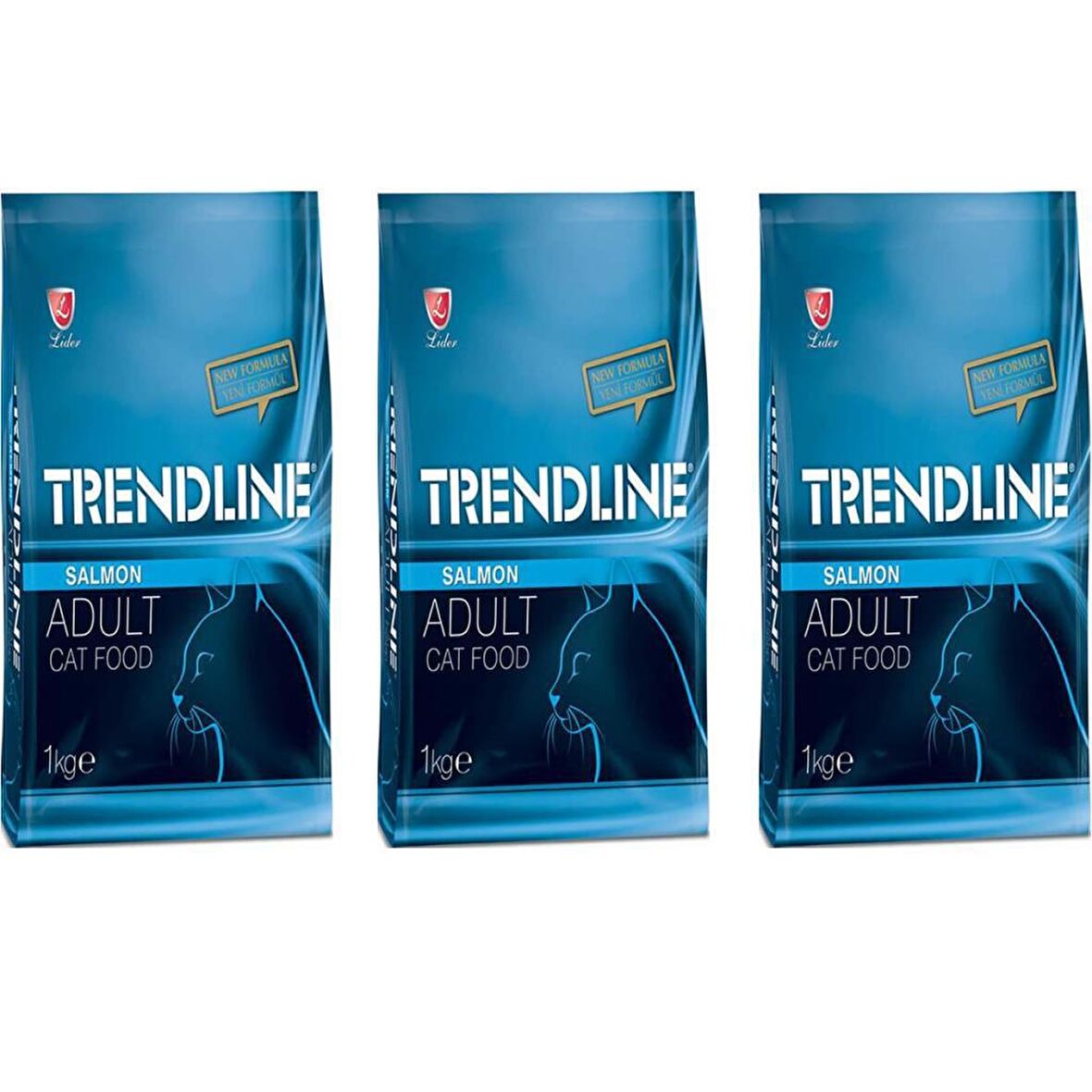 Trendline Somunlu Yetişkin Kedi Maması 1 Kg 3 lü Set