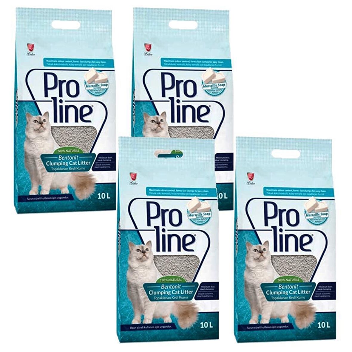 Pro Line Marsilya Sabunu Kokulu Kedi Kumu 10 Lt 4 Adet