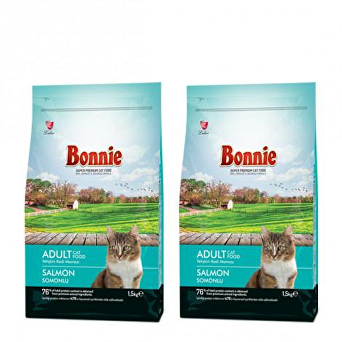 Bonnie Somonlu Kedi Maması 1,5 Kg x 2