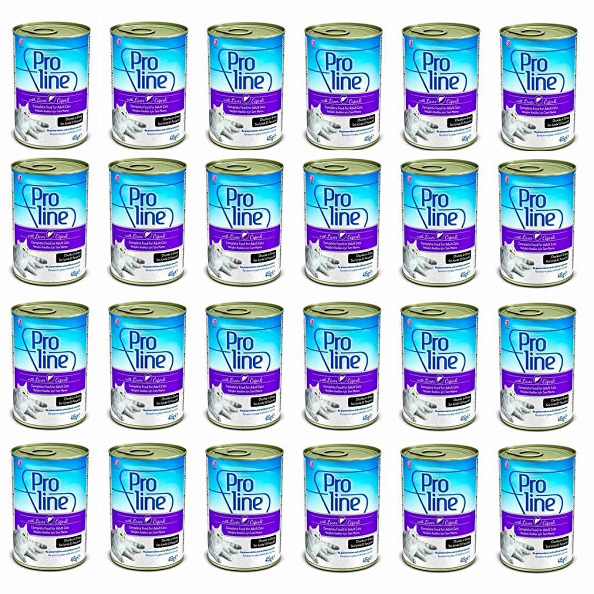 Pro Line Ciğerli Et Parçacıklı Kedi Konservesi 415 Gr 24 Adet