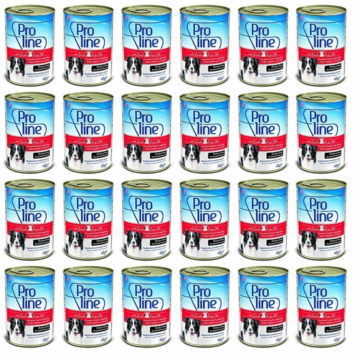 Proline Line Kuzu Etli Yetişkin Yaş Köpek Maması 24x415 gr